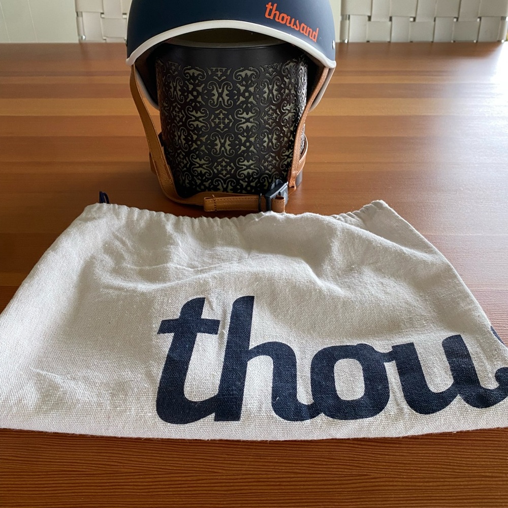 Thousand Heritage Navy Blue Helmet with Bag size Med (57-59cm)